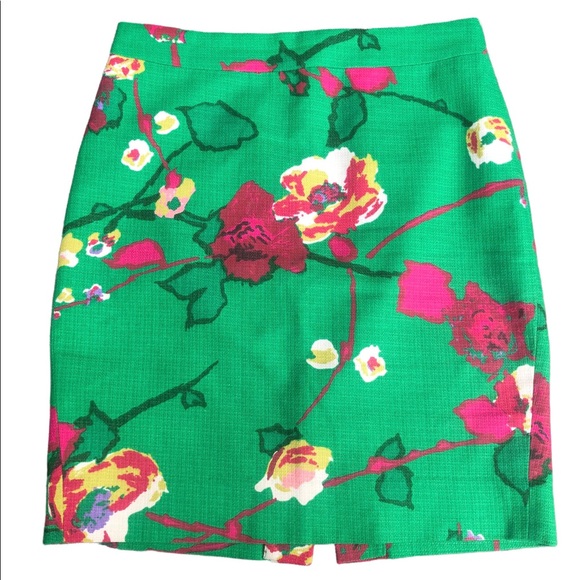 JCrew Floral Pencil Skirt- 0 Petite - Picture 3 of 8